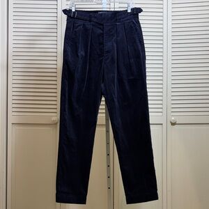NWOT Todd Snyder Men's Navy Corduroy Gurkha Pleated Pants Size 28